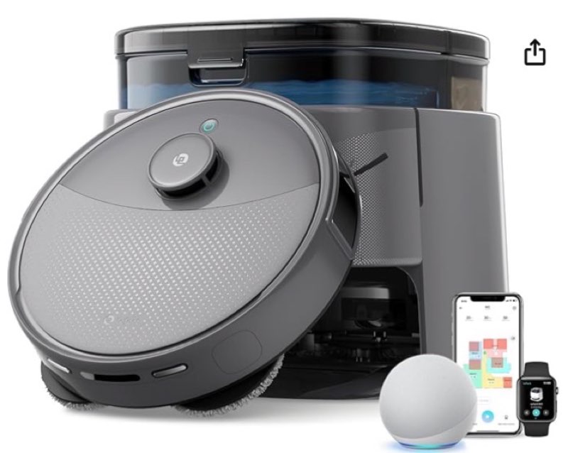 Lefant Robot Vacuum, M3 Robot Vacuum and Mop, 10000Pa Suction, Anti-Tangle Brushes, Dual Spinning Mo