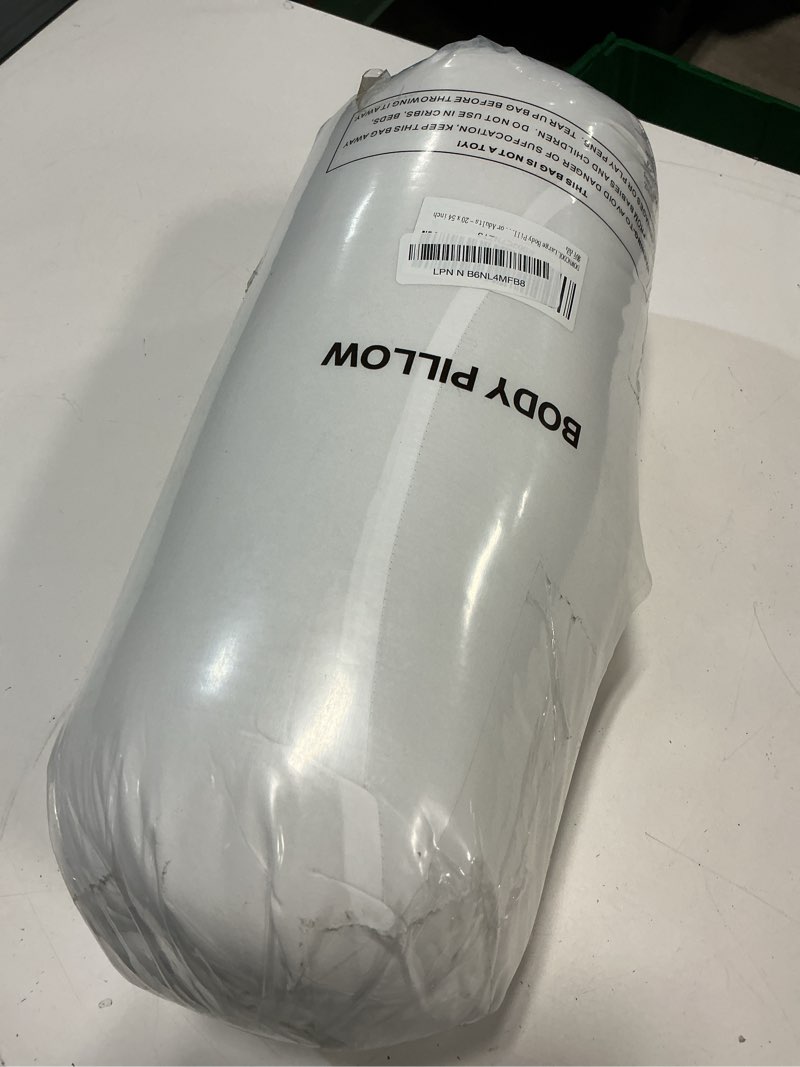 Condition photo showing As Is for DOWNCOOL Large Body Pillow Insert- Breathable Full Body Pillow for Side Sleeper - Soft Long Bed Pillow for Adults - 20 x 54 inch White Insert Only