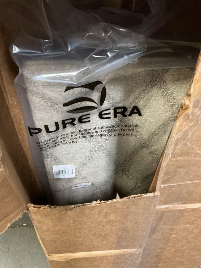 Condition photo showing New/Like New for PURE ERA Bullnose Carpet Stair Treads Tape Free Non-Slip Indoor Stair Protectors Pet Friendly Stair Treads for Wooden Steps 9.5" x 30"(7 Pieces, Cream Gray Diamond Trellis) Cream Gray Diamond Trellis 7 Pieces with Bullnose
