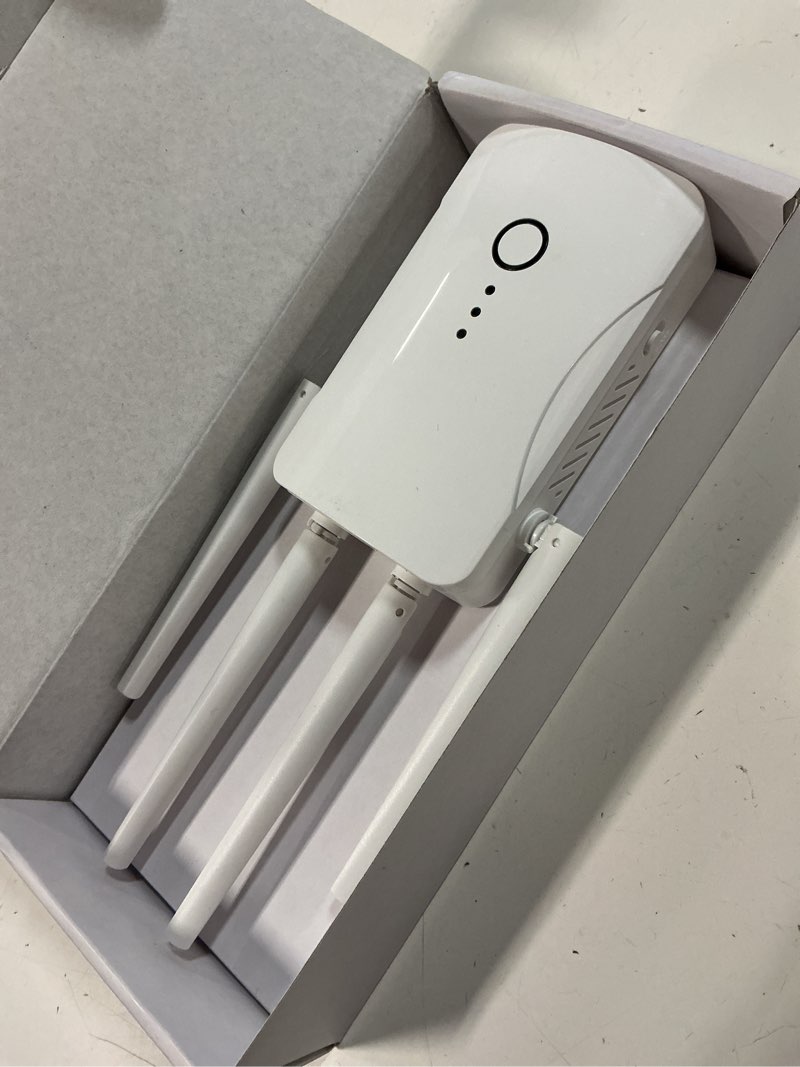 Condition photo showing Good Condition for 2026 wifi extender signal booster - 2.4ghz 300mbps wifi booster for home, covers up to 10999 sq. ft, easy setup, ethernet port & access point, stable internet performance with 85+ devices?white?