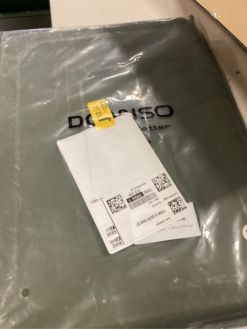 Condition photo showing Good Condition for DOMISO 17 inch Laptop Sleeve with Handle Shockproof Waterproof EVA Protective Case for 17.3" ZBook Fury 17.3 G8/MSI GS73VR Stealth Pro/HP Envy 17/LG Gram 17"/ROG Strix GL702VS, Green 17.3 inch Green