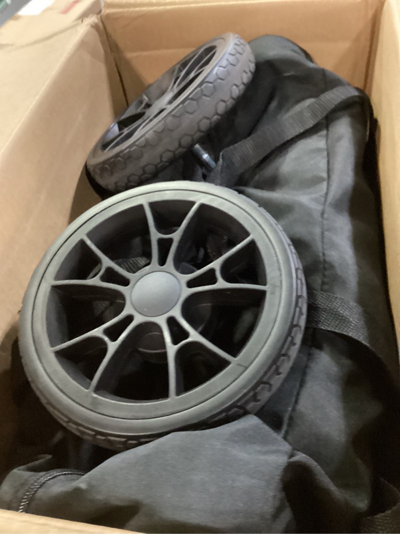 Condition photo showing Good Condition for Bombi B?bee V2 Lightweight Baby Stroller - Premium Vegan Leather, One-Hand Fold, Infinite Recline, Aircraft-Grade Aluminum Frame, XXL Canopy, and Ample Storage Umbrella Stroller - Stone Gray