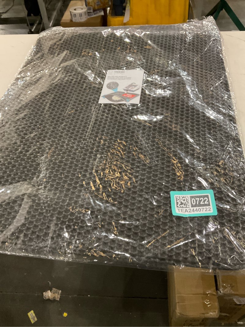 Cat Litter Mat, Black, 35''x23'', Honeycomb Double Layer, Non-Slip, Waterproof & Urine Proof, Scatter Control, Washable, Easy Clean