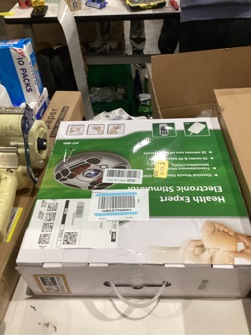 Condition photo showing New/Like New for Foot Massager for Neuropathy, EMS TENS Foot Stimulator for Circulation and Pain Relief, TENS Unit Muscle Stimulator with 4 Electrode Pads, Fits Up to 11"