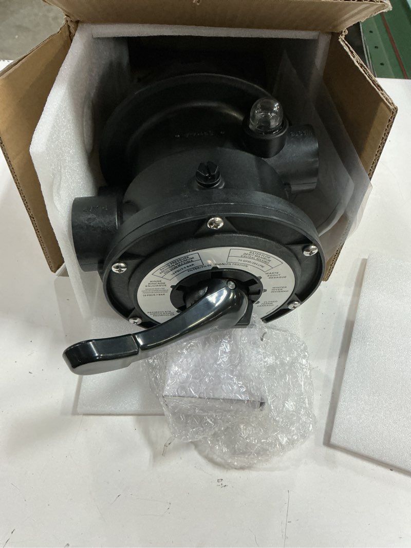 Condition photo showing Good Condition for replacement for hayward sp0714t variflo top-mount multiport valve for all hayward above-ground pro and vl series sand filter 1.5-inch fip plumbing 7-positions clamp style control valve upgraded black