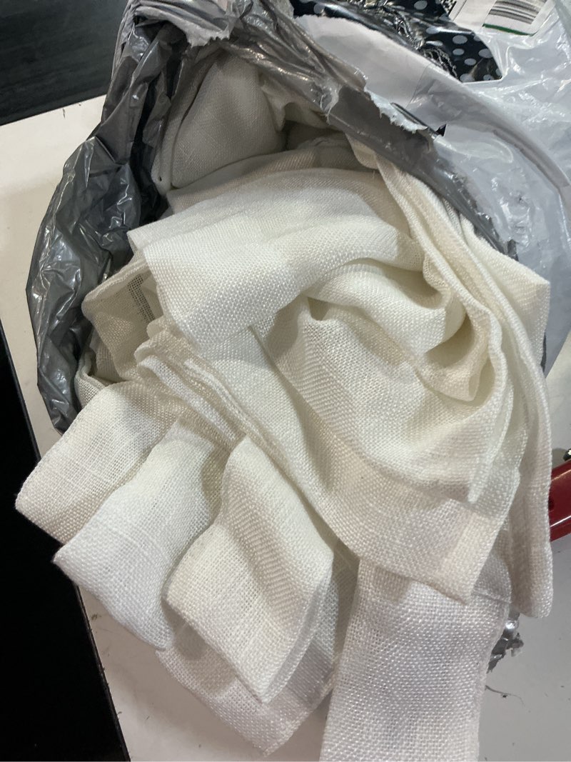 Condition photo showing Good Condition for ryb home white sheer curtains for living room privacy semi sheer linen curtains light glare filtering for bedroom dining office window, 52 inches wide x 84 inches long, 2 panels, white 52"w x 84"l (pack of 2) white