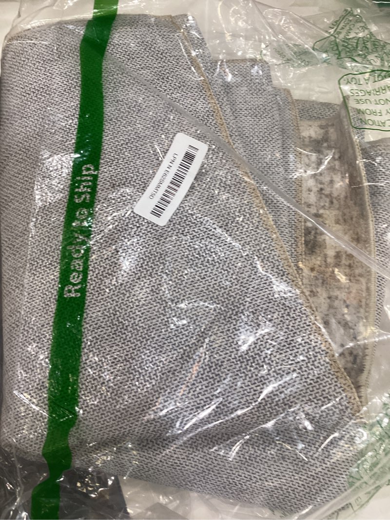 Condition photo showing Good Condition for 3 pieces kitchen rug sets: farmhouse washable non-slip floor mat for sink stove & fridge area water resistant carpet for laundry room entryway soft cozy runners for kids pets family(2x3+2x4+2x5,black) 2x3+2x4+2x5 black