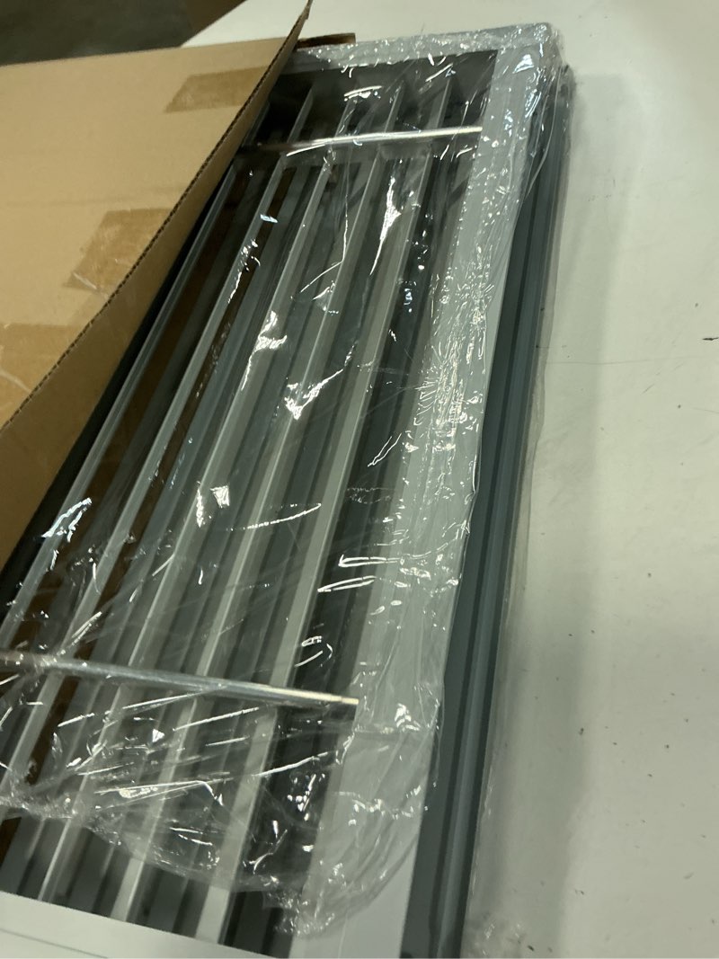 Condition photo showing Good Condition for door vents for interior doors two sided, 20” x 12” door louver vent aluminum louvered door vent silver door air vent grille for bathroom garage cabinet 12”x 12” silver