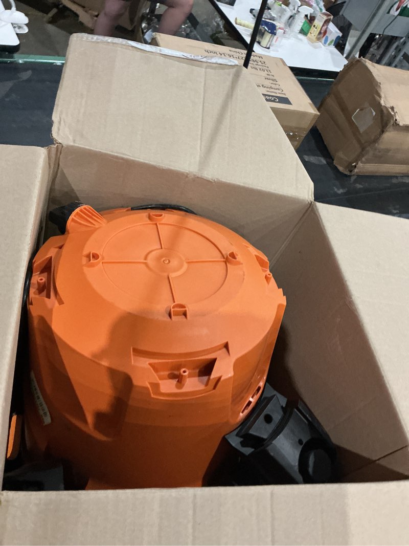 Condition photo showing As Is for ridgid 12 gal. 5.0 peak hp nxt shop vacuum wet dry vac with general debris filter, locking hose and attachments hd1200