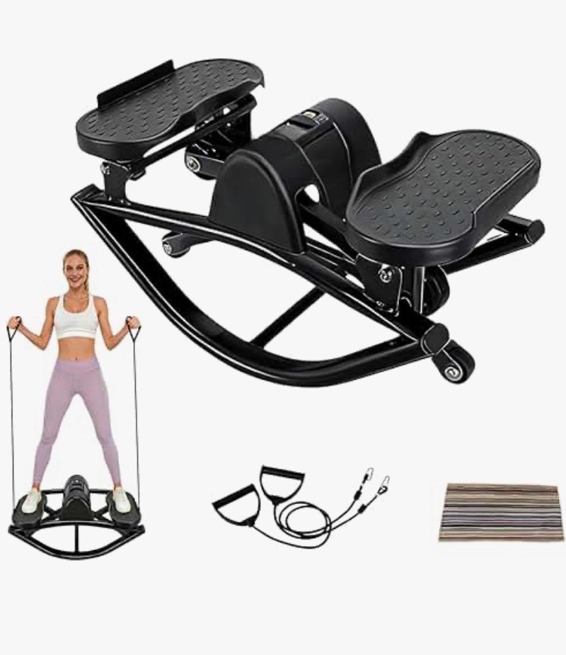 Step Machines Stepper, Lateral Rocking Fitness Stepper, Exercise Machine Side to Side, Tons Abs Twis