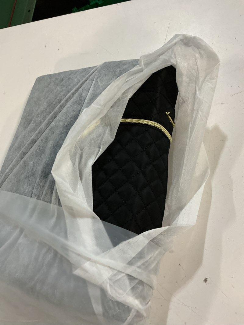 Condition photo showing New/Like New for lovevook laptop bag for women 17 inch,diamond quilted work tote bags womens laptop tote bag computer shoulder bags,stylish travel tote bags laptop purse case briefcase handbag with clutch purse,black 17 inch 1-black(quilted)