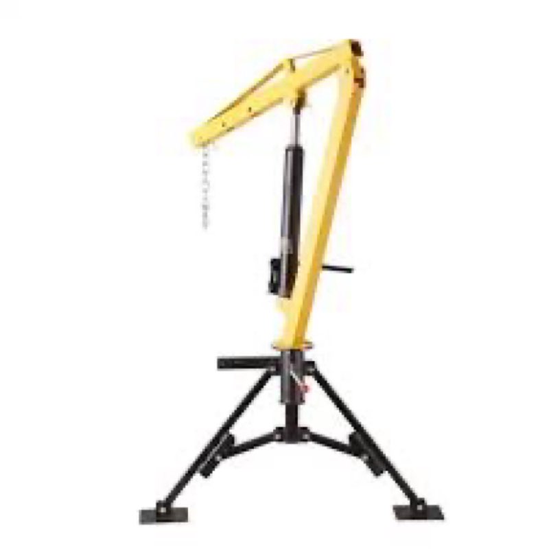 VEVOR Hydraulic Pickup Truck Crane, 1000 lbs Capacity, 360° Swivel, Hitch Mounted Crane with Three B