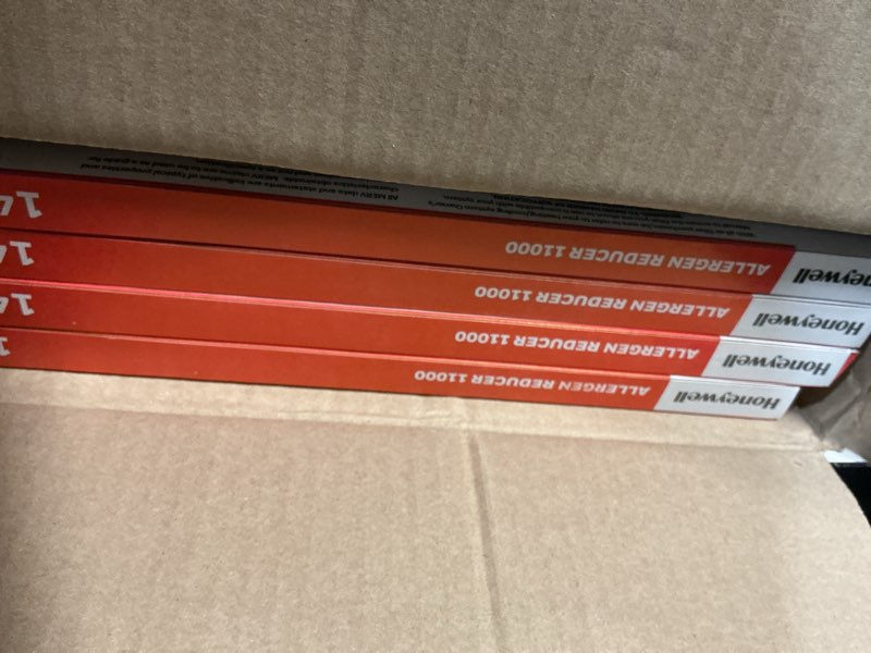 Condition photo showing New/Like New for honeywell 14x25x1 merv 11 allergen reducer 11000 electrostatic pleated hvac ac furnace air filter (4-pack) | replacement filter for home use | made in usa 14x25x1 (4 pack)