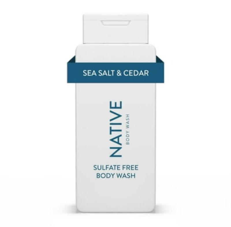 Native Body Wash  Sea Salt & Cedar  Sulfate Free  Paraben Free  for Men and Women  18 oz Pack Of 2)