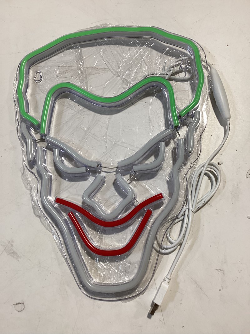 Condition photo showing Good Condition for joker neon sign usb powered for room decor, led neon light sign dimmable for wall art, anime neon sign for kids bedroom man cave birthday gift 14 * 10.4 inches joker-green