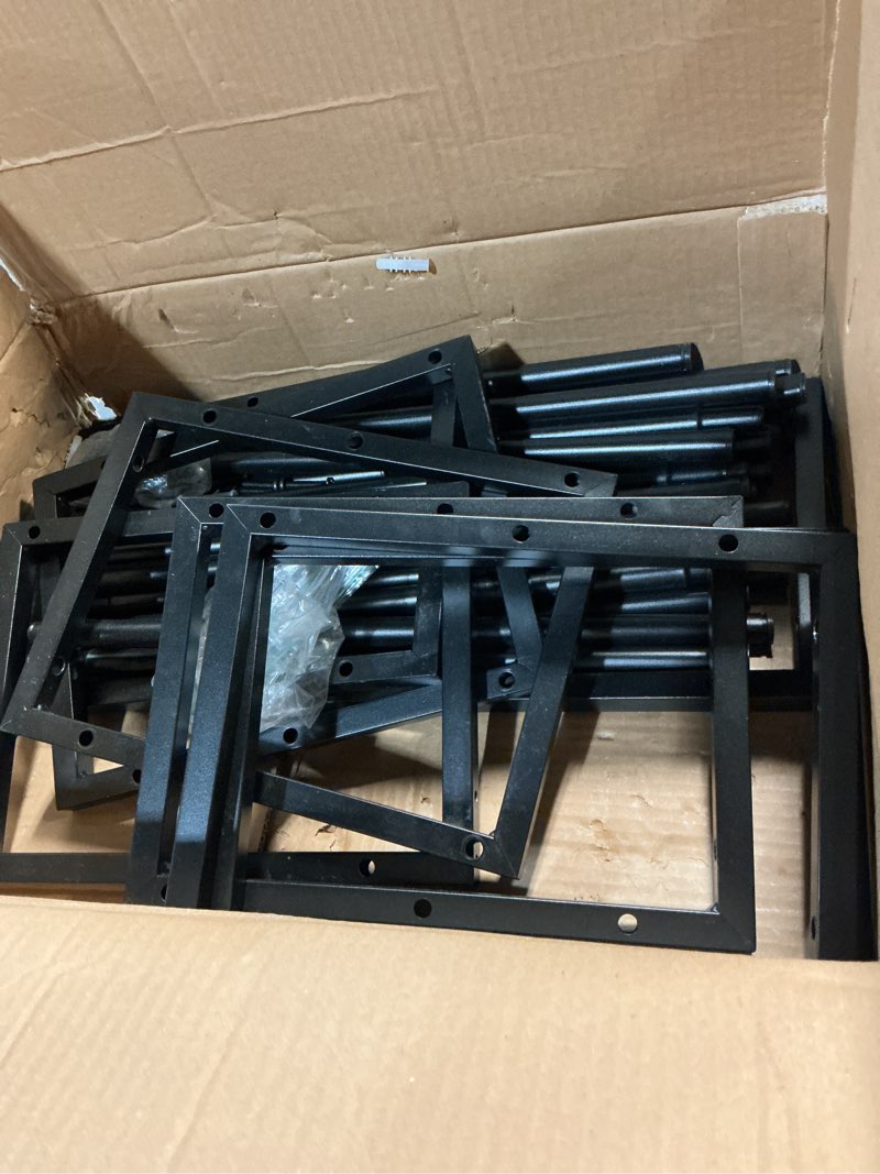 Condition photo showing As Is for 4 Pack Expandable Wall Mounted Shoe Rack, 17"-31" Adjustable Hanging Shoe Rack Holds 32 Pairs, Heavy Duty Metal Shoe Holder with 8 Storage Hooks, Space Saving for Entryway Closet Doorway?Black 4PACK Black