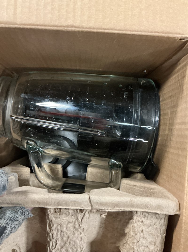 Condition photo showing As Is for mainstays glass jar 5 speed blender with 6-cup jar (48oz) capacity,new