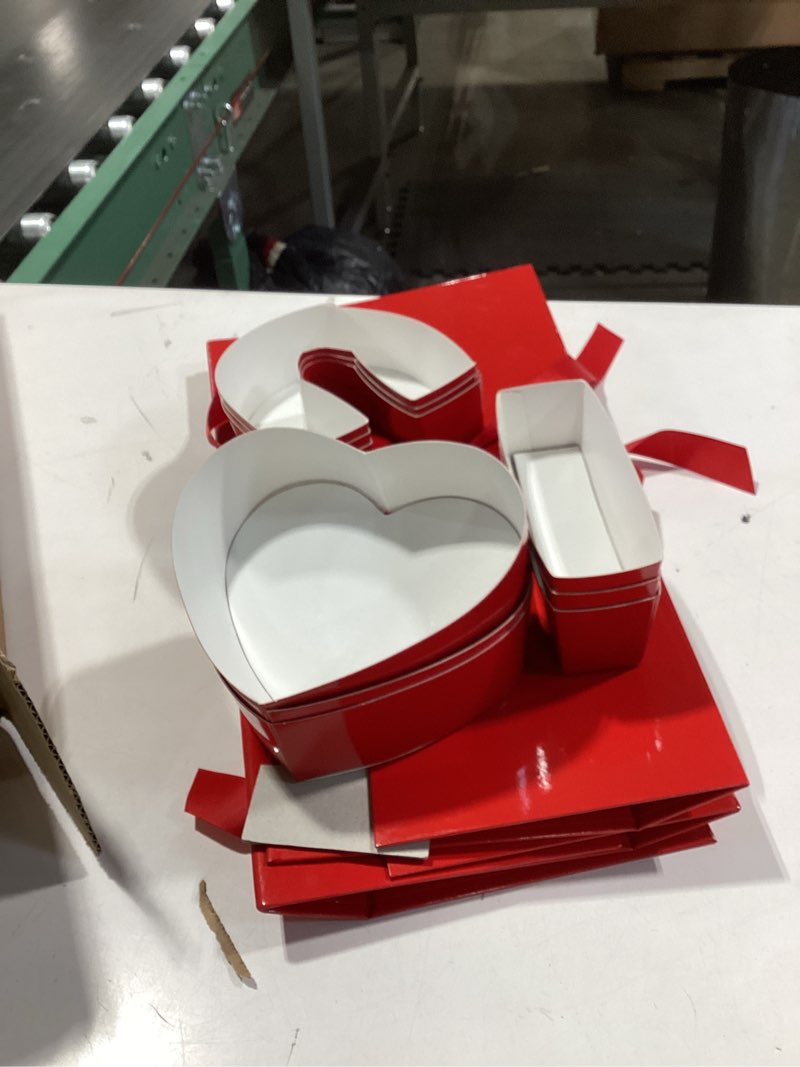 Condition photo showing As Is for Ireer 6 Pack Valentine's Day Empty I Love U Flower Box Cardboard Letter Shaped Fillable Heart Gift Box for Wedding Galentine's Day Arrangement Candy Treat Rose, 17.7 x 6.1 x 1.97''(Red,I Love U) Red I Love U