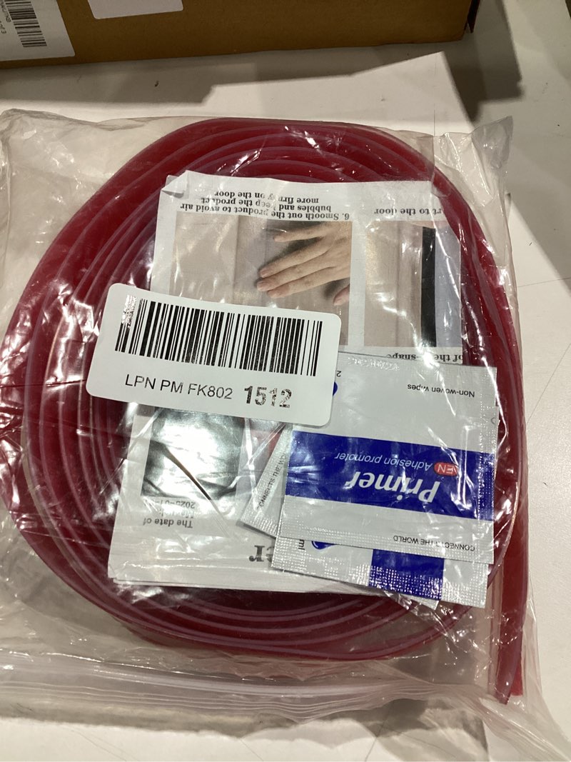 Condition photo showing Good Condition for T-Shaped Door Draft Stopper, 1.97 in x 20 Ft Silicone Seal Strip for Windows Gaps, Weather Stripping Seal Strip Shower Sweep, Clear 20FTX1.97IN Clear