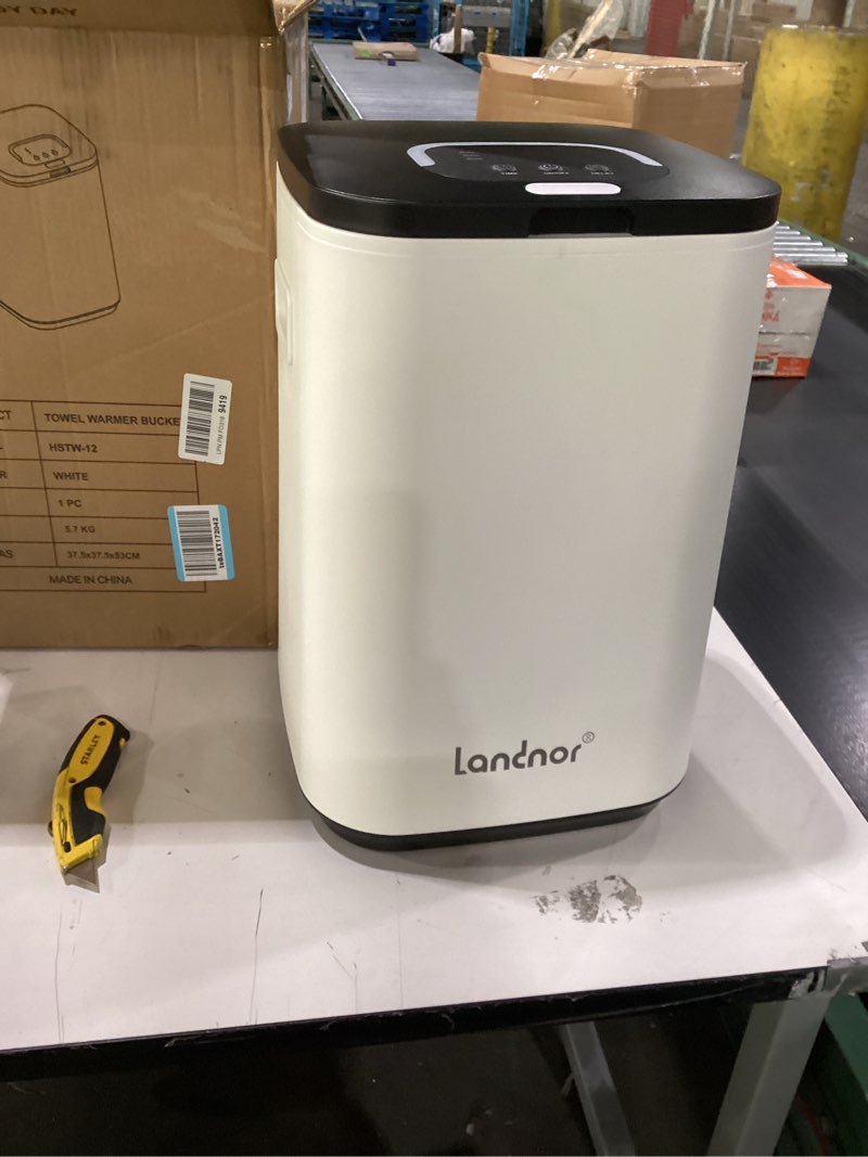 Condition photo showing New/Like New for Large Towel Warmer Bucket with Rapid Heating & Timer, Fits 2 x 40"x70" Towels, One-Touch Control, LCD Display, Child Lock, Aromatherapy Box – Fireproof, ETL & FCC Certified for Bathroom, Spa, Home Use