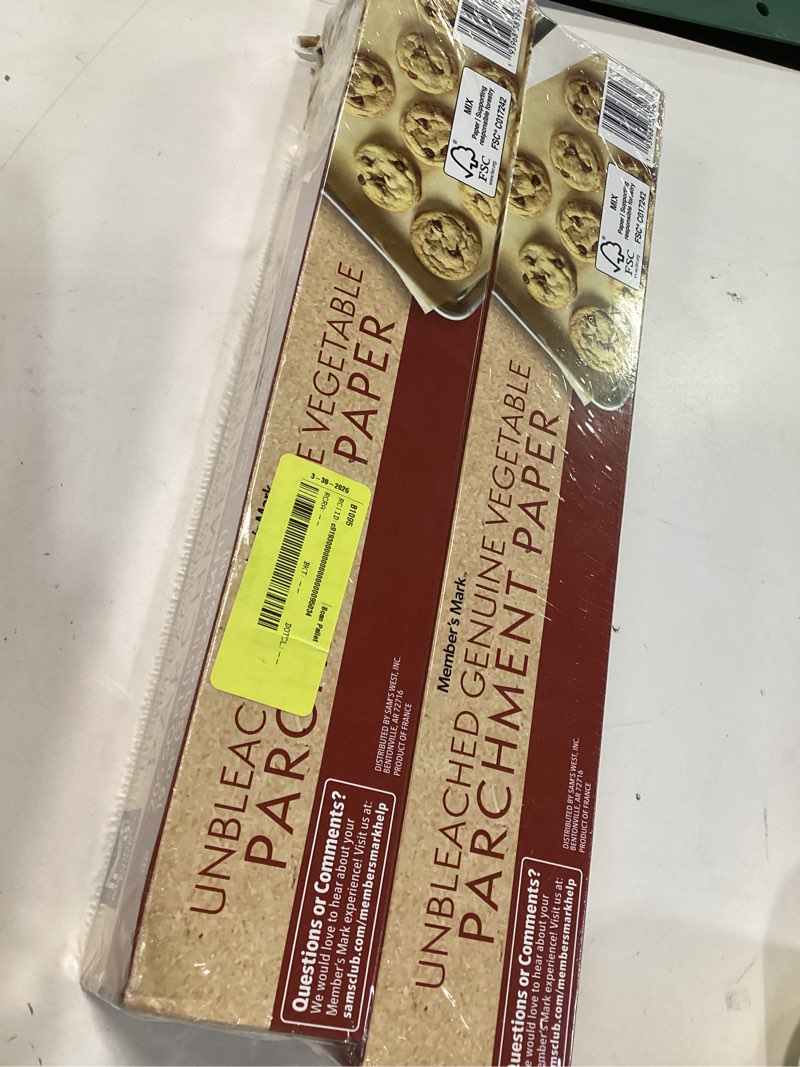 Condition photo showing New/Like New for member’s mark unbleached genuine vegetable parchment paper