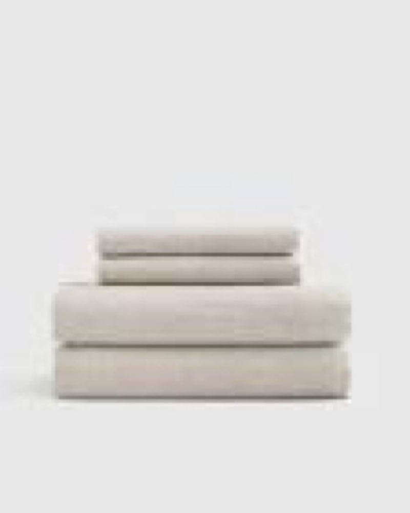 quince european linen sheet set ( king size ) color natural chambury 