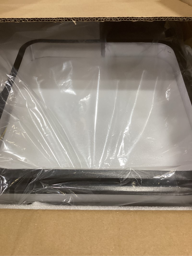 Condition photo showing Good Condition for Modern LED Ceiling Light Fixture, 15.7in Dimmable Black Square Flush Mount Ceiling Lights with Remote, Bedroom Ceiling Lamp LED Chandelier for Living Room Kitchen Hallway Laundry, 60W 2Square-B