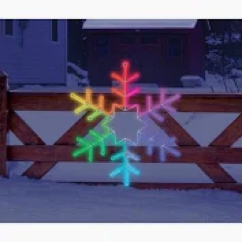 Ge 28 in rgb neon flex led snowflake 6030364