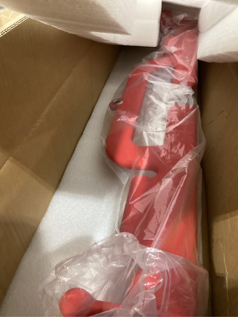 Condition photo showing New/Like New for lat pull down bar with 6 ergonomic handles, lat pulldown attachments for home gym, cable machine attachment for men and women red