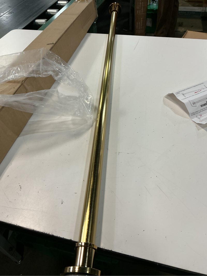 Condition photo showing Good Condition for ynl tension curtain rod-never rust, non-slip, no drill adjustable spring tension rod for laundry door closet small window stainless steel, brushed gold brushed gold s: