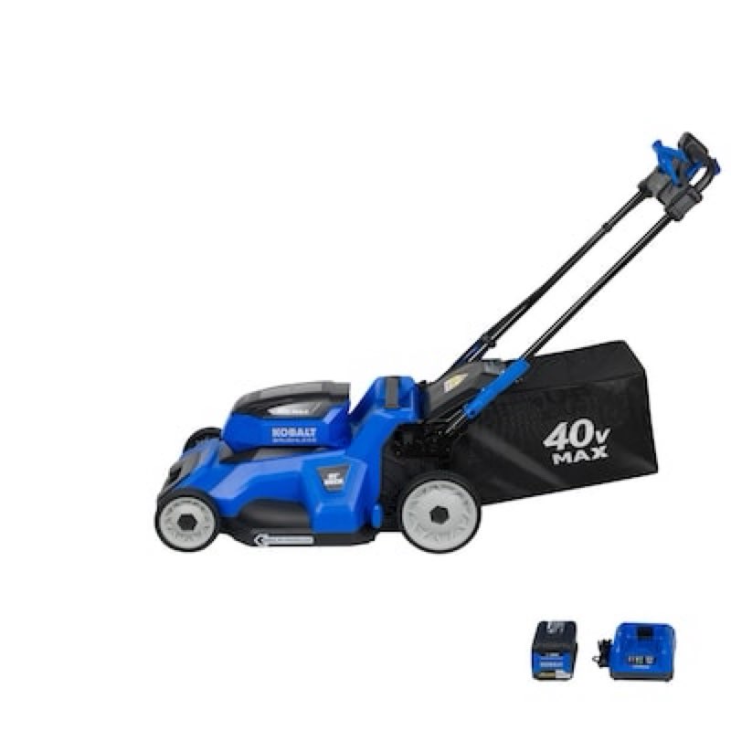 kobalt 40-volt 21-in self-propelled battery walk mower (battery and charger included)
