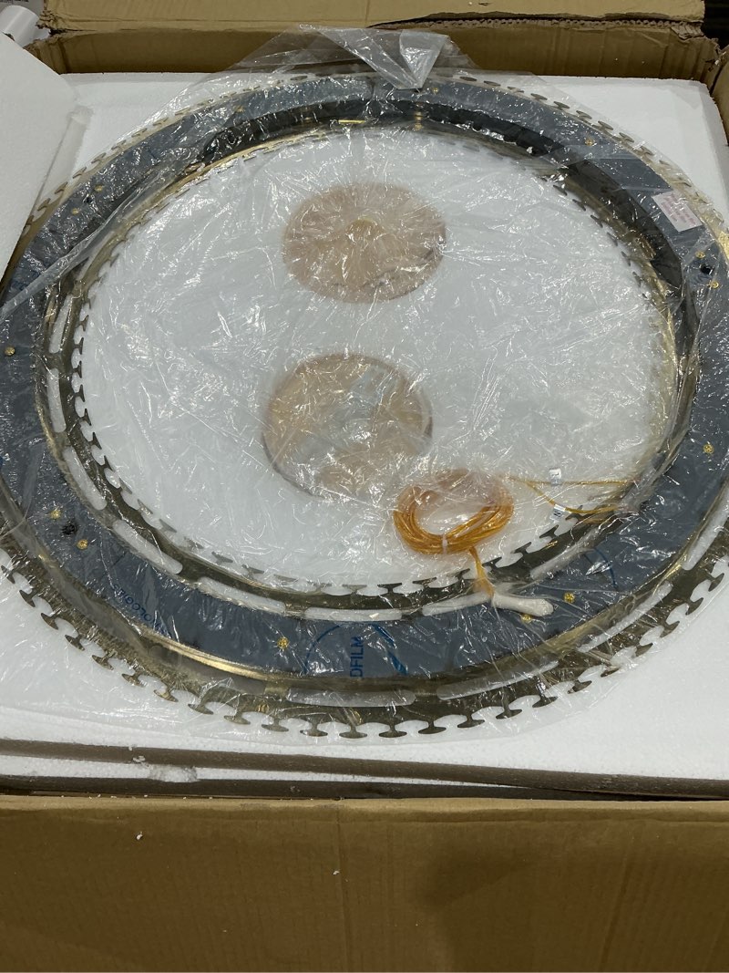 Condition photo showing Good Condition for axilixi gold crystal chandelier, modern 30" round chandeliers for dining room k9 6-tier extra large ceiling pendant light fixtures golden luxury chandelier for foyer living room staircase gold 30 inches