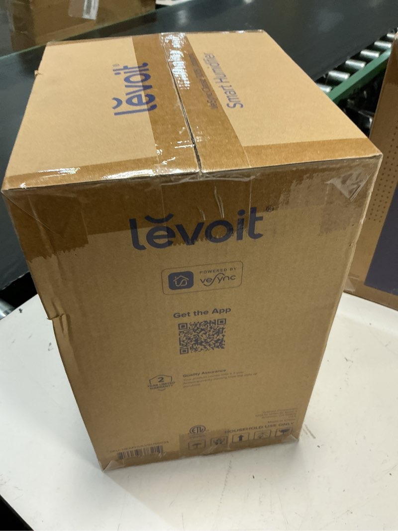Condition photo showing New/Like New for levoit humidifiers for bedroom large room home, (6l) cool mist top fill essential oil diffuser for baby & plants, smart app & voice control, rapid humidification & auto mode - quiet sleep mode, gray gray 6l smart