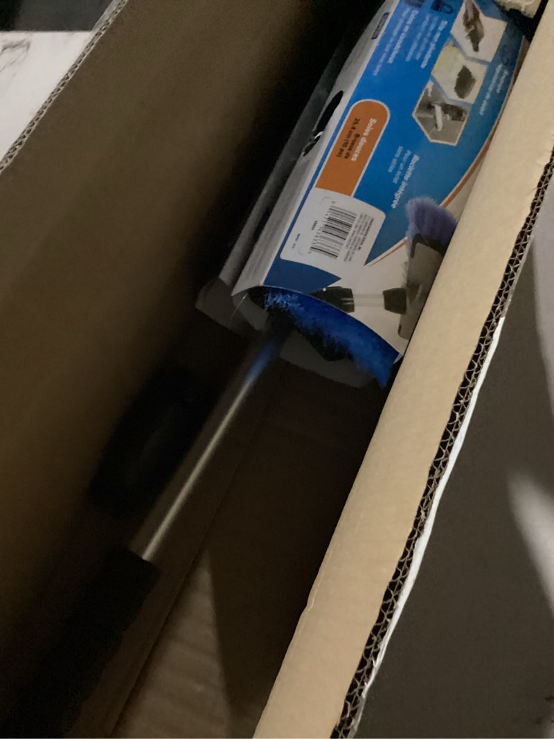 Condition photo showing New/Like New for camco rv flow-through wash brush - features an adjustable handle, a standard garden hose connection, and an on/off button to control water flow (43633) premium