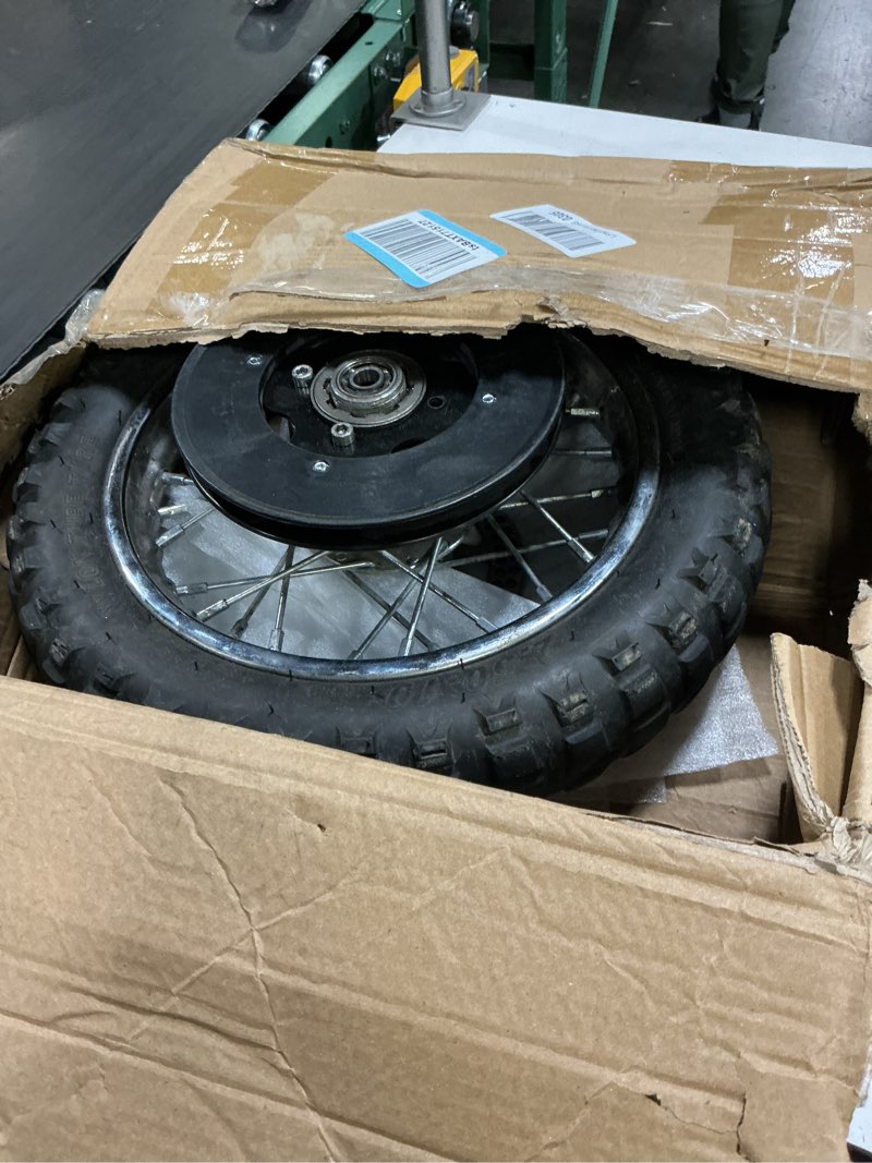 Condition photo showing Good Condition for fvrito rear wheel assembly replacement for razor mx500 mx650 sx500 mini dirt rocket bike 2.50-10 2.50x10 tire tube rim chain sprocket axle brake rotor parts