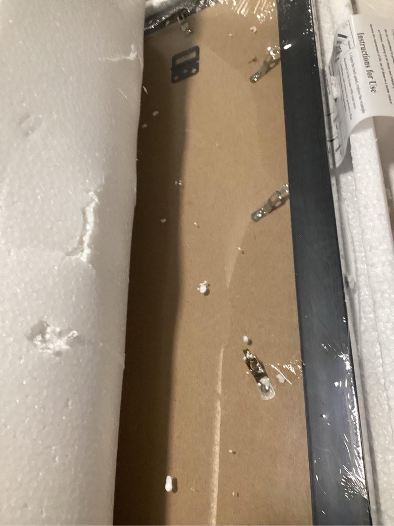 Condition photo showing As Is for Diploma Frame 14x17 with Black Mat Fits Document, Certificate or 16x20 Picture without Mat, 17x14 Cherry Red Frame for Wall Mounting Black 16x20 for 14x17