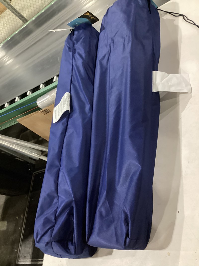 Condition photo showing Good Condition for let's camp oversized camping chairs 29.52" high back heavy duty lawn chair support 500lbs, portable collapsible chair with cup holder, side pocket,2 pack(blue) twin pack navy
