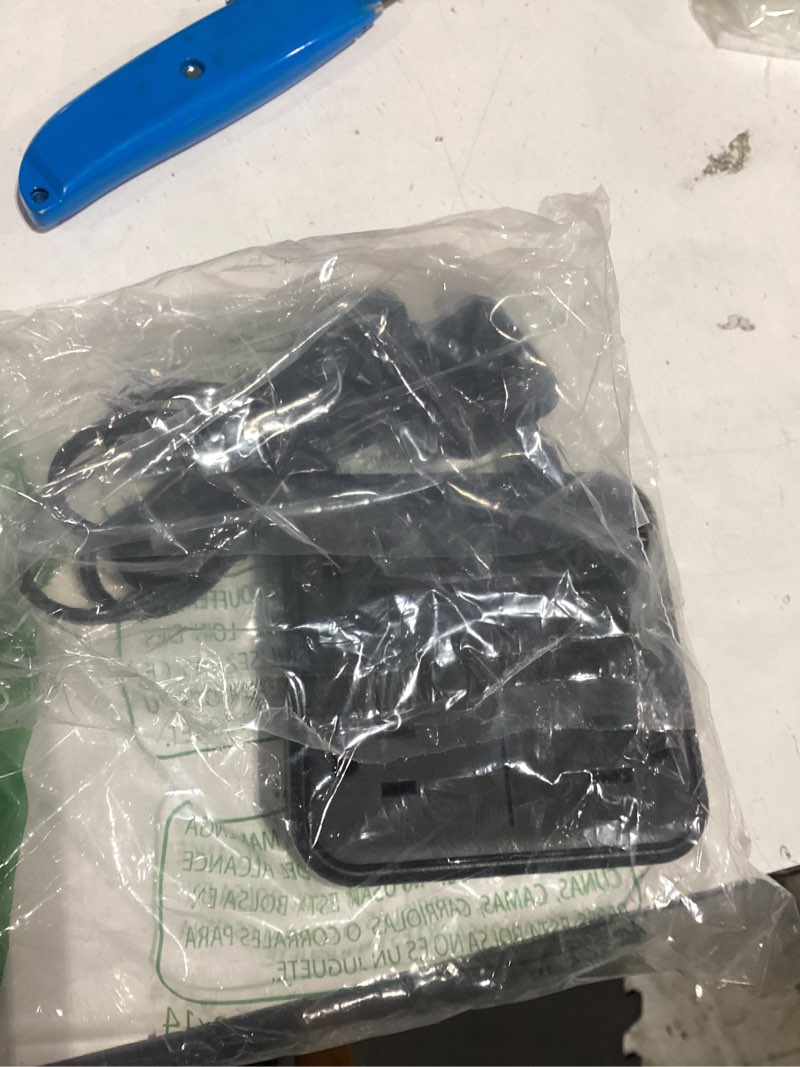 Condition photo showing Good Condition for surge protector flat extension cord 5ft, tessan flat plug power strip with 4 outlets 3 usb c ports (1 usb c), 900 joules protection, multiple wall outlet extender suitable for home office dorm, black 5 ft black & surge protector