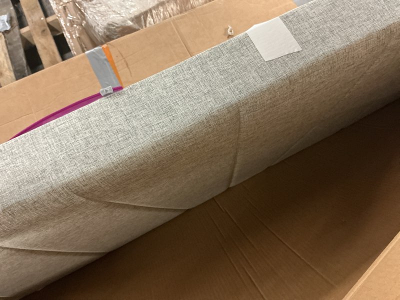 Condition photo showing As Is for uphol stered platform bed full  2301