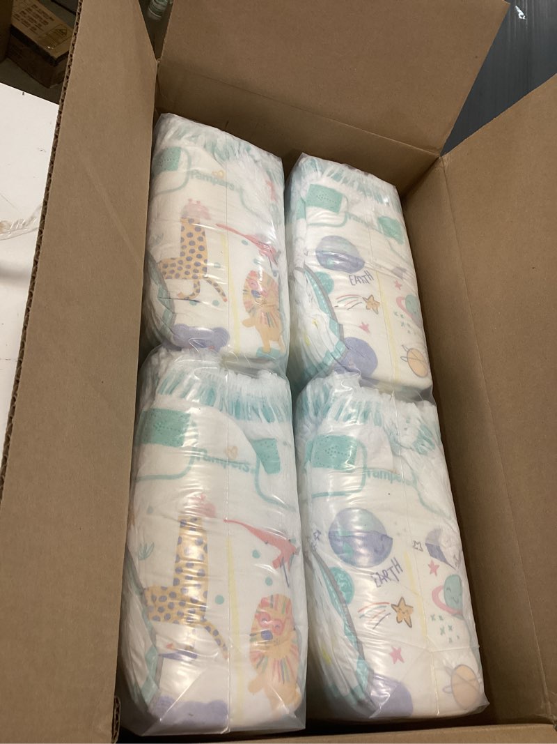Condition photo showing New/Like New for Pampers Diapers - Cruisers 360 - Size 5, 128 Count, Babyproof up to 100% Leakproof Pull-On Diaper Size 5 128