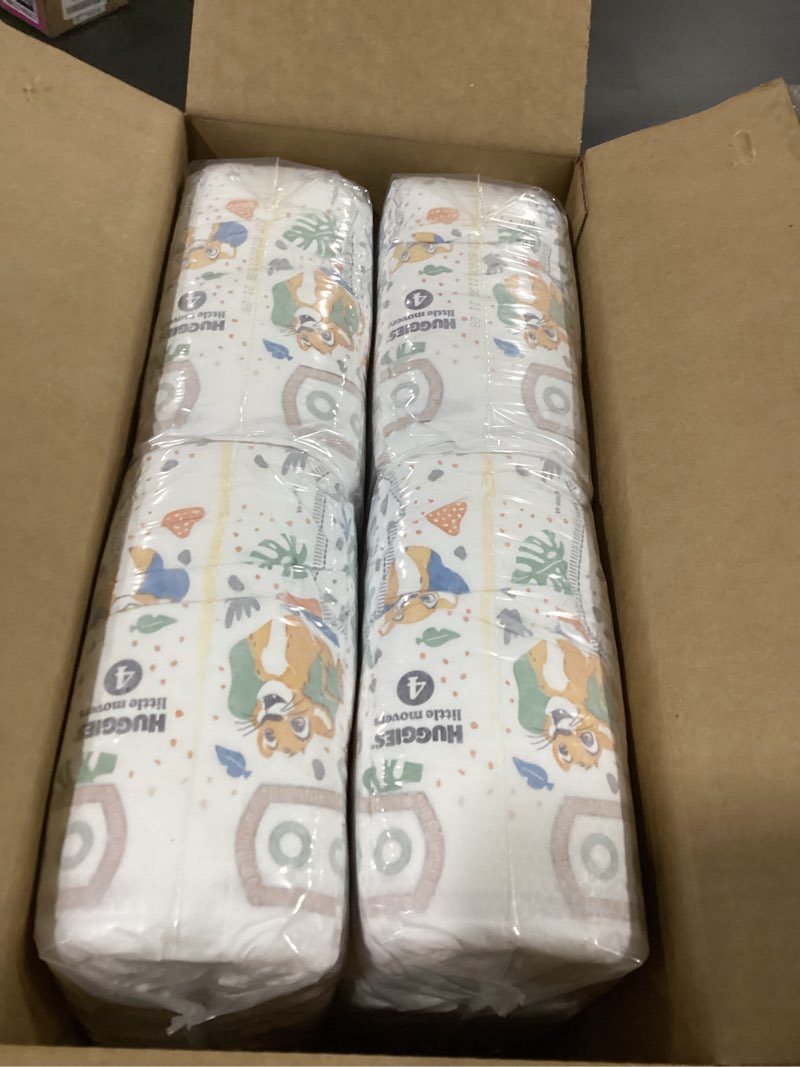 Condition photo showing New/Like New for huggies little movers baby disposable diapers - size 4 -120ct
