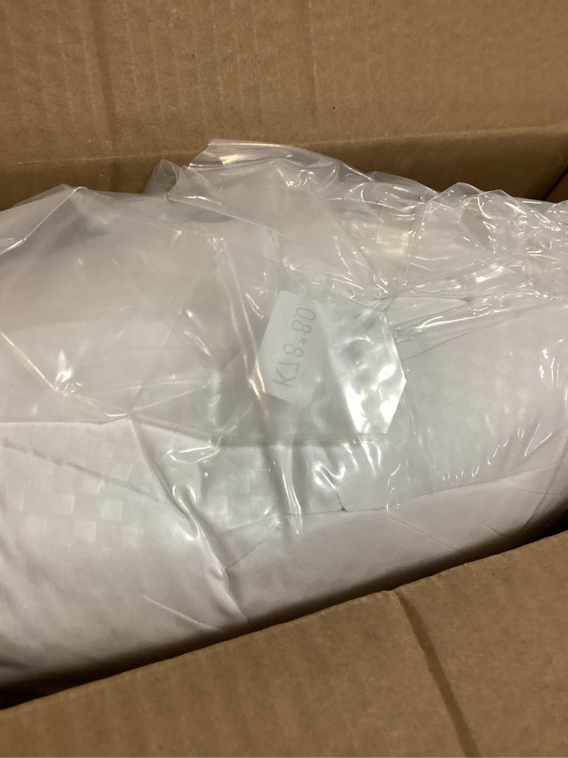 Condition photo showing New/Like New for matbeby king size mattress pad - cooling breathable mattress topper, quilted fitted mattress protector, pillow top mattress cover with 8-21" deep pocket, soft, machine washable, white, 78x80 inches white - checkered king