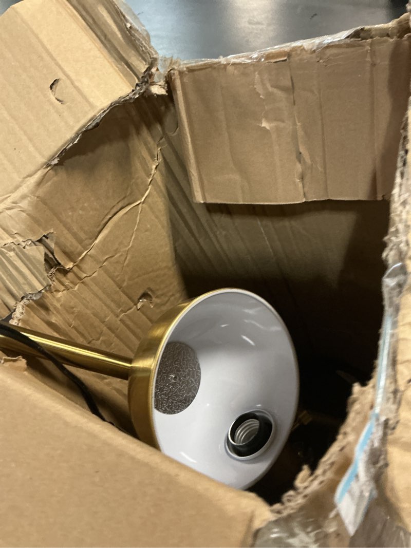 Condition photo showing As Is for OttLite Pharmacy Adjustable LED Floor Lamp, Prevention Series - Designed to Reduce Eyestrain - 3-Point Adjustable Neck, 3 Brightness Settings with Touch Controls - Office Work, Reading & Studying