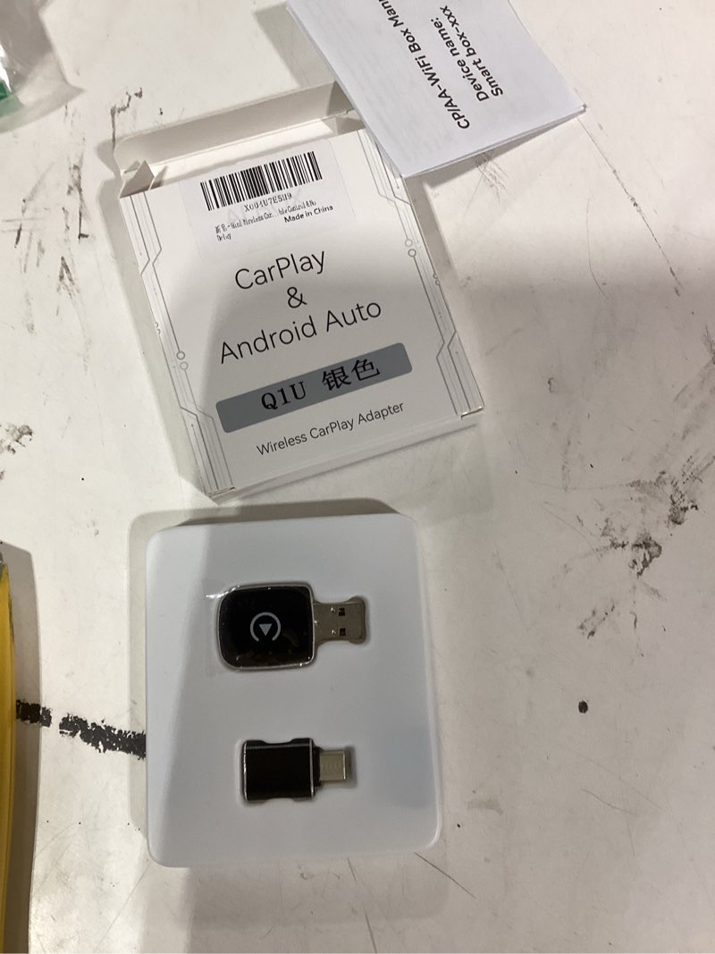 Condition photo showing Good Condition for similar product android Mini Wireless CarPlay Adapter for iPhone,2 in 1 for Apple Carplay and Android Auto Adapter,Convert Wired to Wireless, Plug & Play, USB to USB-C/Type-C