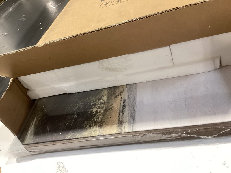 Condition photo showing Good Condition for 4 Piece Wood Framed Vintage Canvas Wall Art, Large Landscape Farmhouse Pictures Paintings, Green Tree and White Floral Botanical Rustic Prints Decor for Living Room, Bedroom and Dining Room Vintage Wall Art