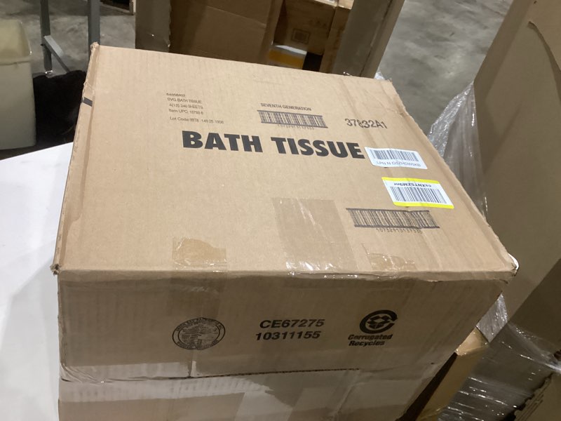 Condition photo showing New/Like New for Seventh Generation Toilet Paper Recycled Bath Tissue 4-Pack 100% Recycled Paper 2-ply without Chlorine Bleach 12 Rolls