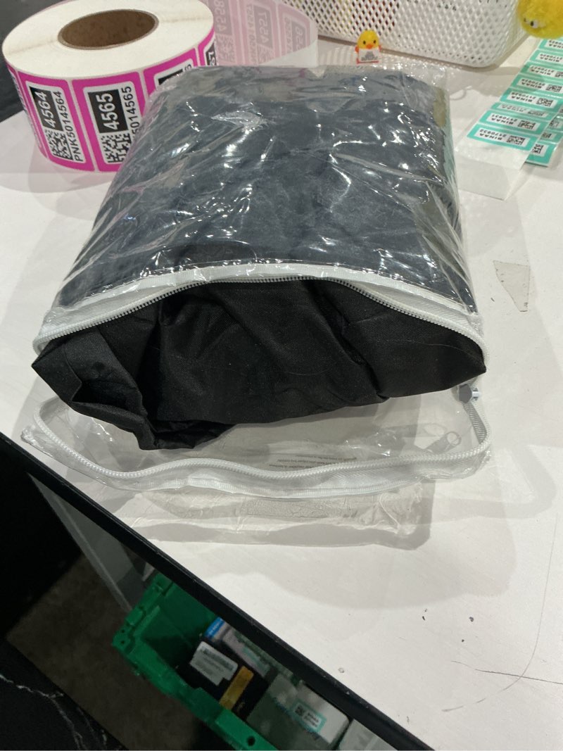 Condition photo showing Good Condition for easy-going outdoor fire pit cover square 36"lx36"wx24"h, durable outdoor gas firepit cover, waterproof and weatherproof cover for fire pit, black square-36"lx36"wx24"h black