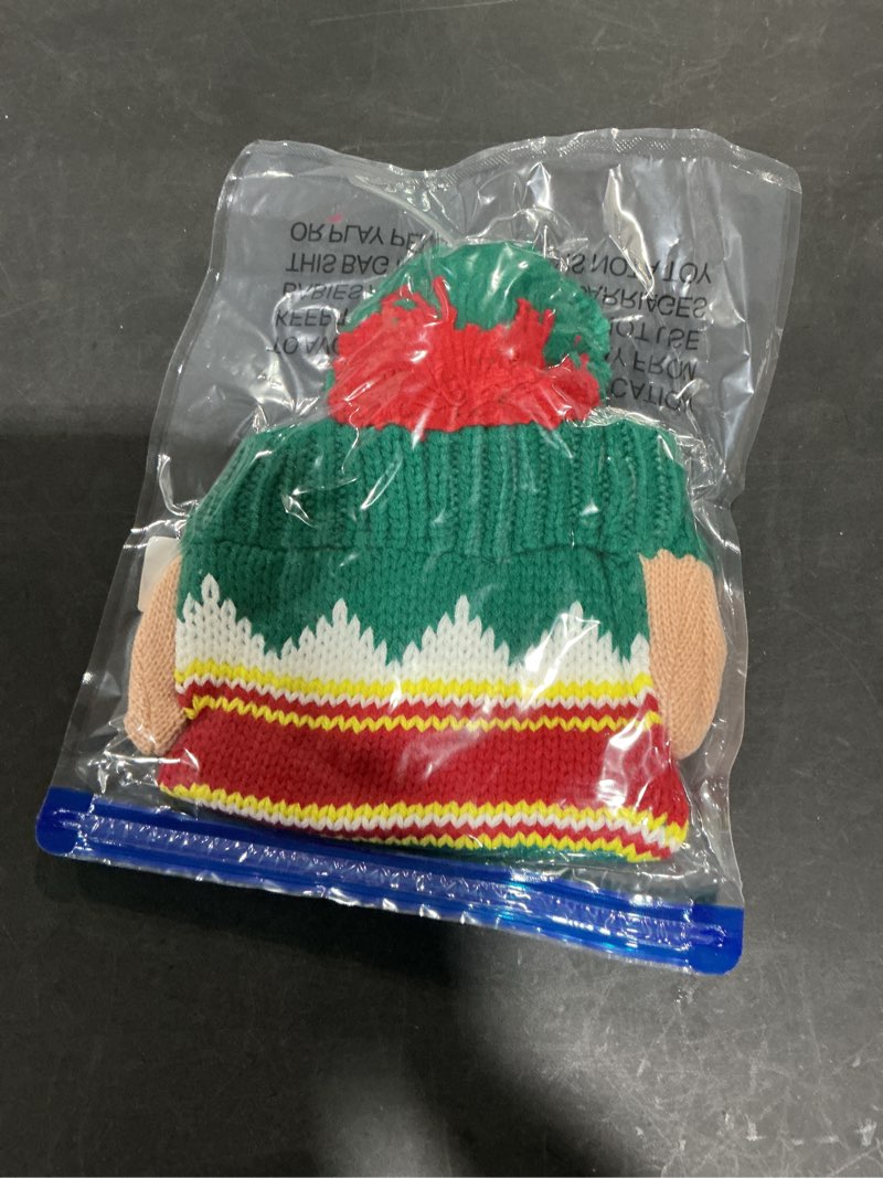 Condition photo showing Good Condition for LMLALML Christmas Hats for Women, Kids and Men Elegant Knitted Warm Funny Beanie for New Year Festive Holiday Party One Size Christmas Stripe-kids