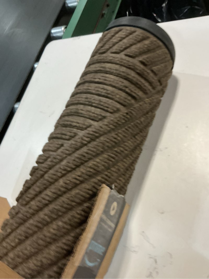 Condition photo showing Good Condition for Smiry Front Door Mat Outside Entrance, Heavy Duty Sturdy Natural Rubber Doormat, Trap Dirt and Moisture, Easy Clean Low Profile Welcome Floor Mats for Indoor Outdoor Entry, 59x23 Inch, Brown Brown Irregular Triangle Rectangular 59" x 23"