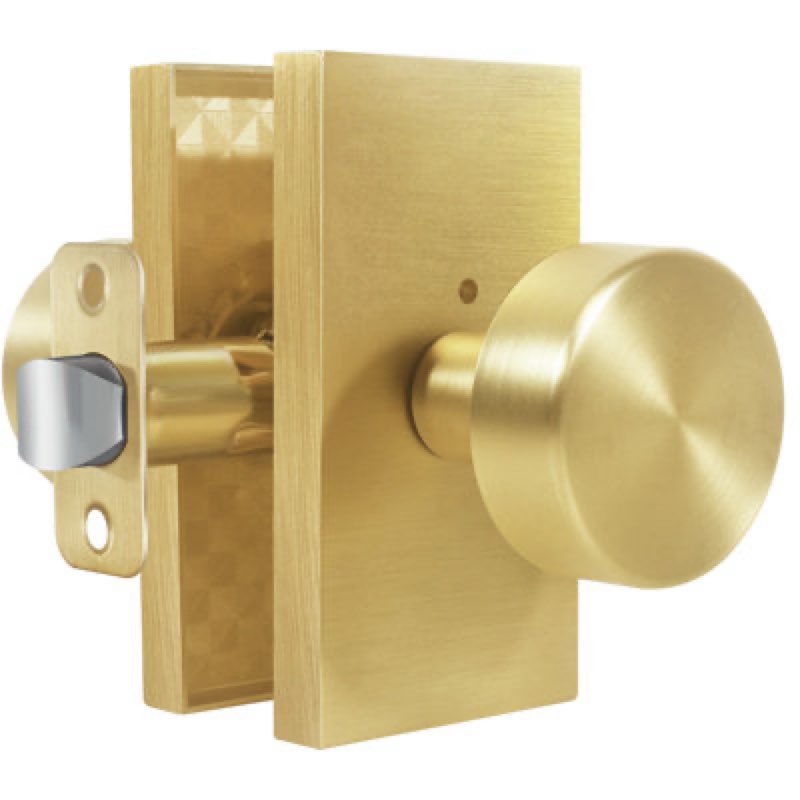 Coolnews Modern Grace Series Metal Privacy Door Knobs Finish: Satin Brass